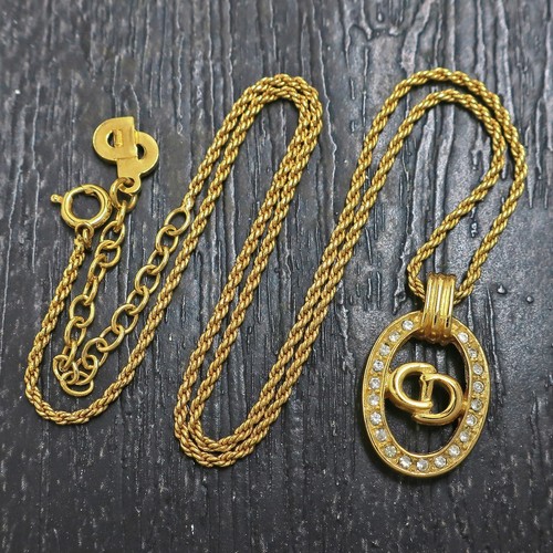 Collier pendentif ovale - , strass
